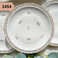 Assiette PLATE PORCELAINE blanche, dorée vintage vendue à l’unité