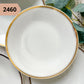 Assiette PLATE PORCELAINE blanche, dorée vintage vendue à l’unité