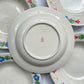 5 Assiettes creuses en grès beige moucheté motif fleuri Tulowice Poland 1970