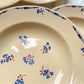 6 Assiettes creuses porcelaine vintage K&g Luneville "Flore" 1950s petites fleures bleues