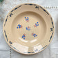 6 Assiettes creuses porcelaine vintage K&g Luneville "Flore" 1950s petites fleures bleues