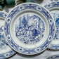 Lot de 7 Assiettes Plates Anciennes Faïence illustrée Gien