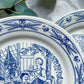 Lot de 7 Assiettes Plates Anciennes Faïence illustrée Gien