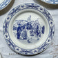 Lot de 7 Assiettes Plates Anciennes Faïence illustrée Gien