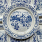 Lot de 7 Assiettes Plates Anciennes Faïence illustrée Gien