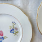 7 Petites Assiettes en porcelaine vintage motif fleuri KG Luneville