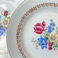 4 Assiettes plates en porcelaine vintage motif fleuri Sarreguemines 5261 -Vaisselle vintage fleurie -Vaisselle Française Assiettes-vintage