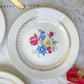 4 Assiettes plates en porcelaine vintage motif fleuri Sarreguemines 5261 -Vaisselle vintage fleurie -Vaisselle Française Assiettes-vintage