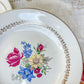 4 Assiettes plates en porcelaine vintage motif fleuri Sarreguemines 5261 -Vaisselle vintage fleurie -Vaisselle Française Assiettes-vintage