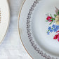 4 Assiettes plates en porcelaine vintage motif fleuri Sarreguemines 5261 -Vaisselle vintage fleurie -Vaisselle Française Assiettes-vintage