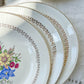 6 Assiettes plates en porcelaine vintage motif fleuri Sarreguemines 5261 -Vaisselle vintage fleurie -Vaisselle Française Assiettes-vintage