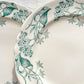 Lot de 6 assiettes plates anciennes en Terre de Fer, modèle 'Lilas' de la manufacture Longchamp – faïence blanche à décor floral bleu, France, fin XIXe siècle