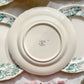 Lot de 6 assiettes plates anciennes en Terre de Fer, modèle 'Lilas' de la manufacture Longchamp – faïence blanche à décor floral bleu, France, fin XIXe siècle