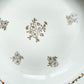 5 Assiettes creuses porcelaine vintage Française motif fleurs dorées Vierzon C.G