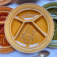 6 Assiettes à fondue vintage en céramique SARREGUEMINES France 1970