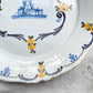 Ancienne Assiette Faïence Française XVIIIème NEVERS motif paysage