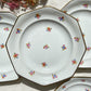 6 Assiettes creuses en porcelaine Française fleurie LAMOTTE
