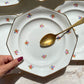6 Assiettes creuses en porcelaine Française fleurie LAMOTTE