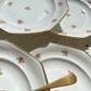 6 Assiettes creuses en porcelaine Française fleurie LAMOTTE