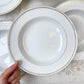 6 Assiettes creuses porcelaine blanche dorée BAVARIA modèle "Annabell"