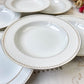 6 Assiettes creuses porcelaine blanche dorée BAVARIA modèle "Annabell"