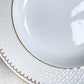 6 Assiettes creuses porcelaine blanche dorée BAVARIA modèle "Annabell"
