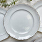 6 Assiettes vintage Porcelaine blanches dorées + 6 Petites Assiettes dépareillées fleuries