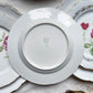 6 Assiettes vintage Porcelaine blanches dorées + 6 Petites Assiettes dépareillées fleuries