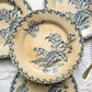 4 Assiettes Terre de fer GIEN Chardon + 4 Petites assiettes dépareillées grès TULOWICE