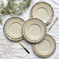 4 Assiettes Terre de fer GIEN Chardon + 4 Petites assiettes dépareillées grès TULOWICE