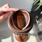 Cendrier sur pied en bois sculpté vintage