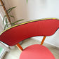 Chaises vintage années 60 bois et skaï rouge