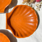 4 Vintage Coquilles St Jacques Céramique Emile Henry moucheté Made in France 1950