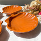4 Vintage Coquilles St Jacques Céramique Emile Henry moucheté Made in France 1950