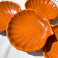 4 Vintage Coquilles St Jacques Céramique Emile Henry moucheté Made in France 1950