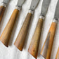 6 Couteaux vintages cornes Argent Lame acier LEPINE A LYON France XIXème