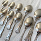10 Cuillères à soupe vintage en métal style Rocaille
