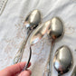10 Cuillères à soupe vintage en métal style Rocaille