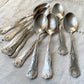 10 Cuillères à soupe vintage en métal style Rocaille
