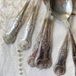 10 Cuillères à soupe vintage en métal style Rocaille
