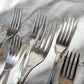 10 Fourchettes vintage en métal style Rocaille