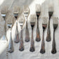 10 Fourchettes vintage en métal style Rocaille