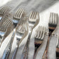 10 Fourchettes vintage en métal style Rocaille