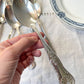 10 Cuillères à soupe vintage en métal style Rocaille