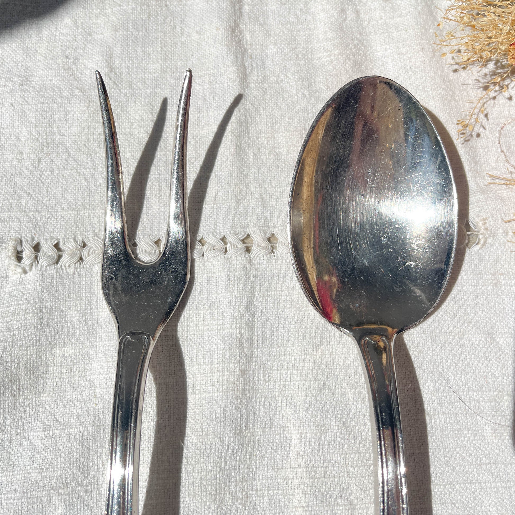 Couverts de service vintage style Rocaille