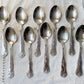 10 Cuillères à soupe vintage en métal style Rocaille