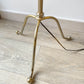 Lampadaire tripode en laiton et bronze vintage