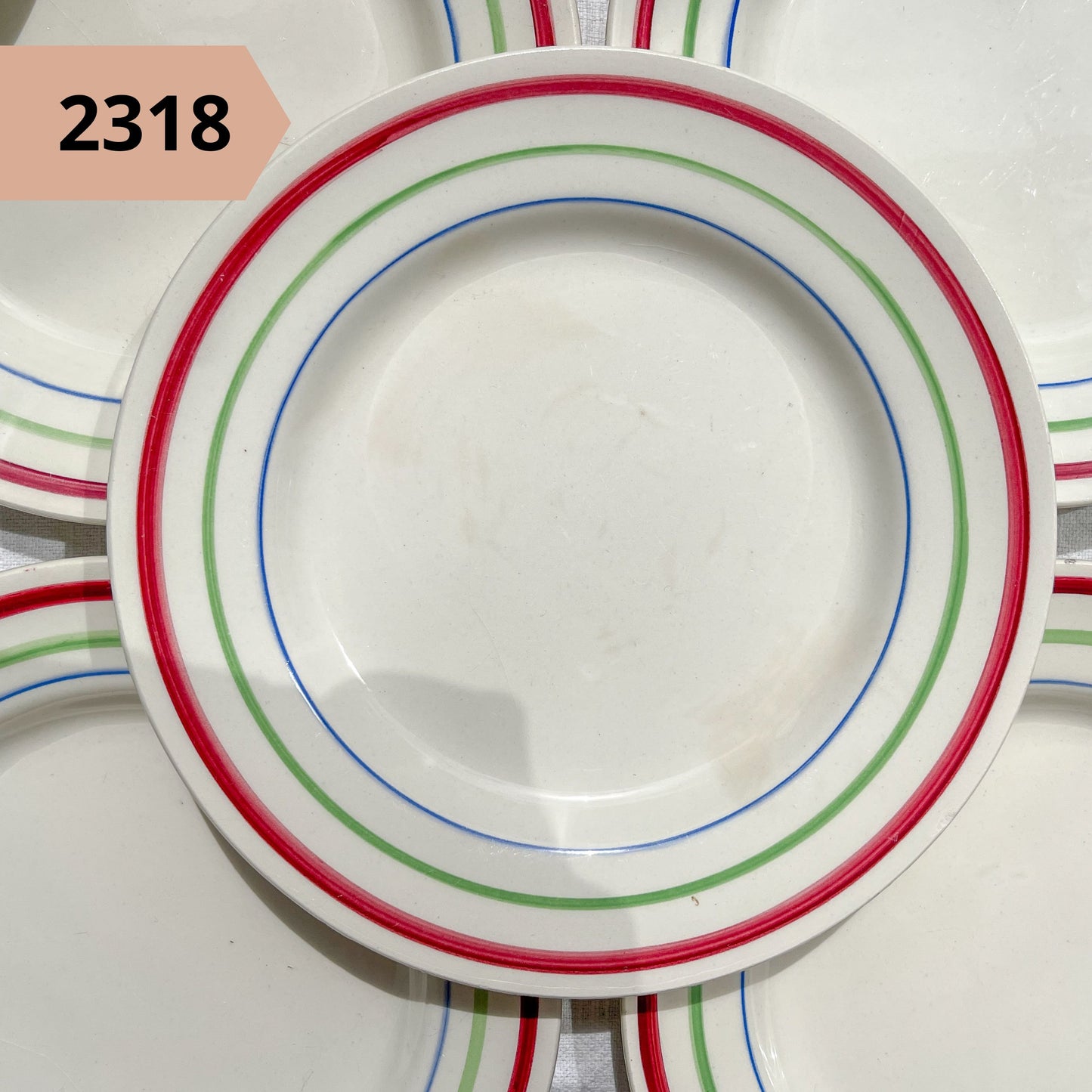 PETITE Assiette motif ligne vintage à l'unité