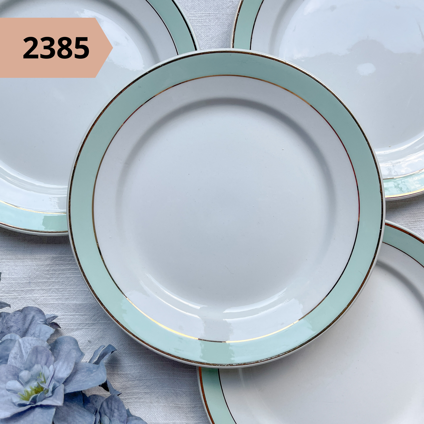 PETITE Assiette motif ligne vintage à l'unité