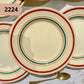 PETITE Assiette motif ligne vintage à l'unité